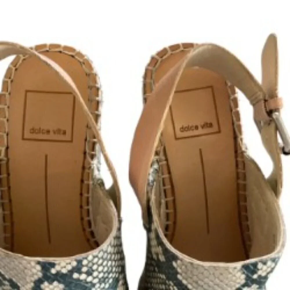 Dolce Vita Snake Print Wedge Sandal 6.5